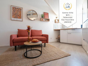 BnGo I L'Élégant I Duplex Croix-Rousse vue sur Fourvière, 2 personnes, Cosy et moderne